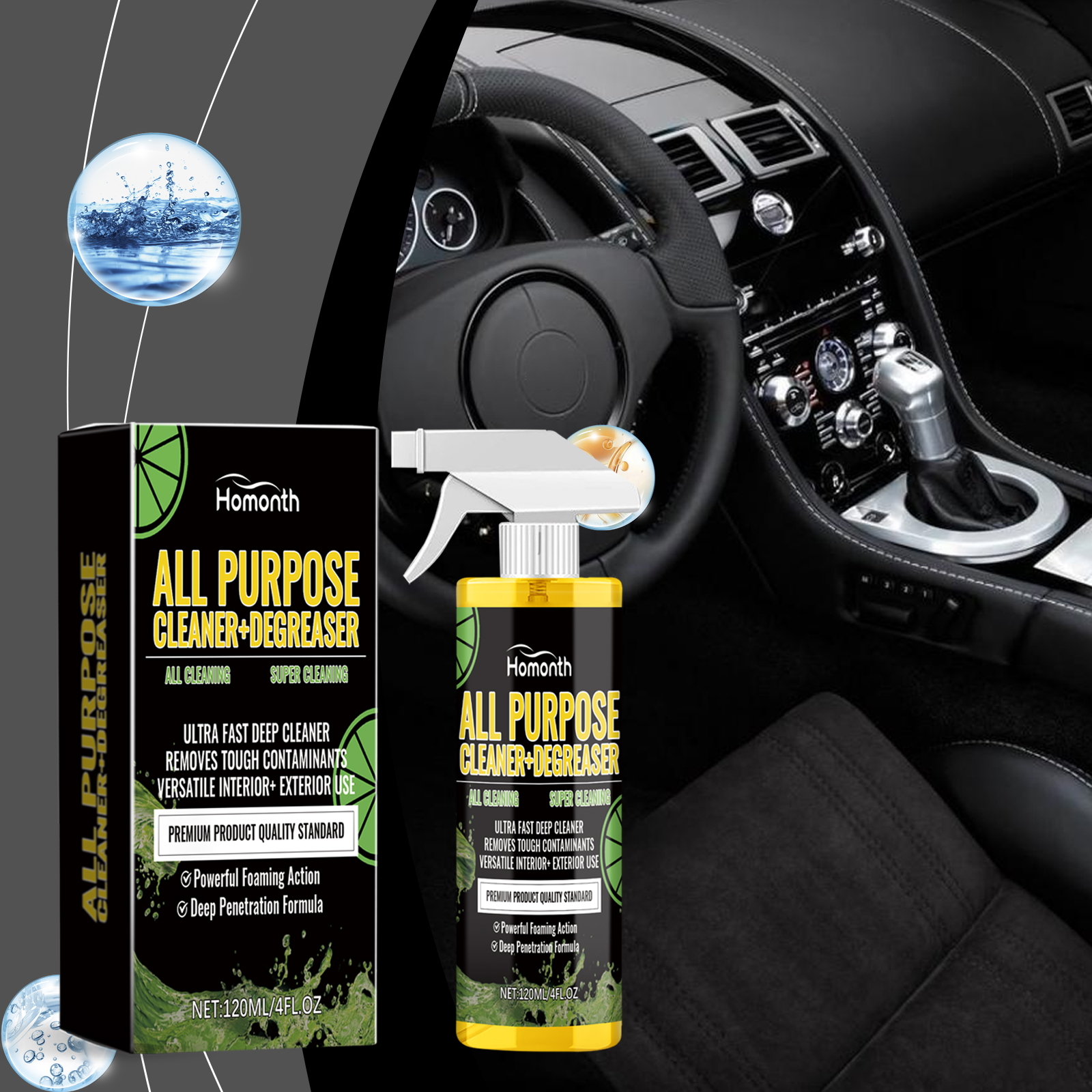 Leather Cleaner Interior - Auto Interior Cleaner Remove Tough Stains