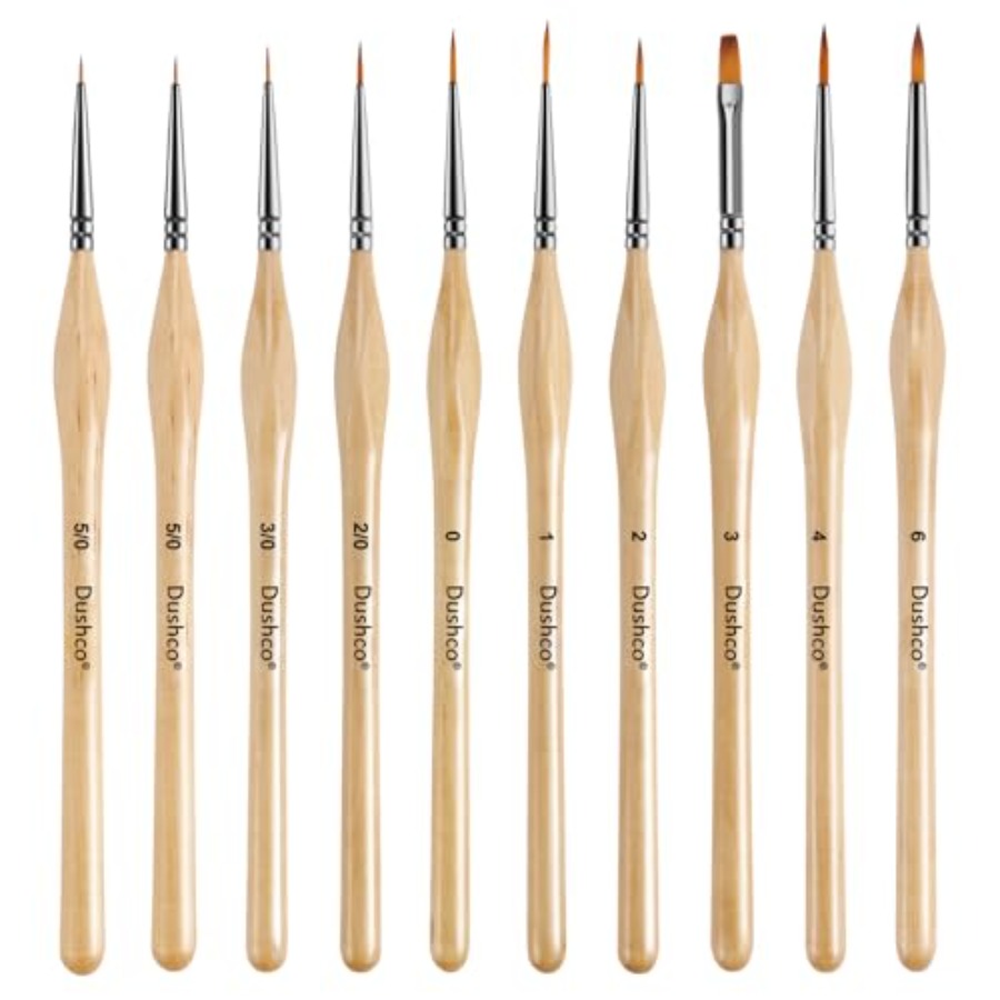 10 pcs Miniature Detail Paint  - Detailing Brush Set review and price