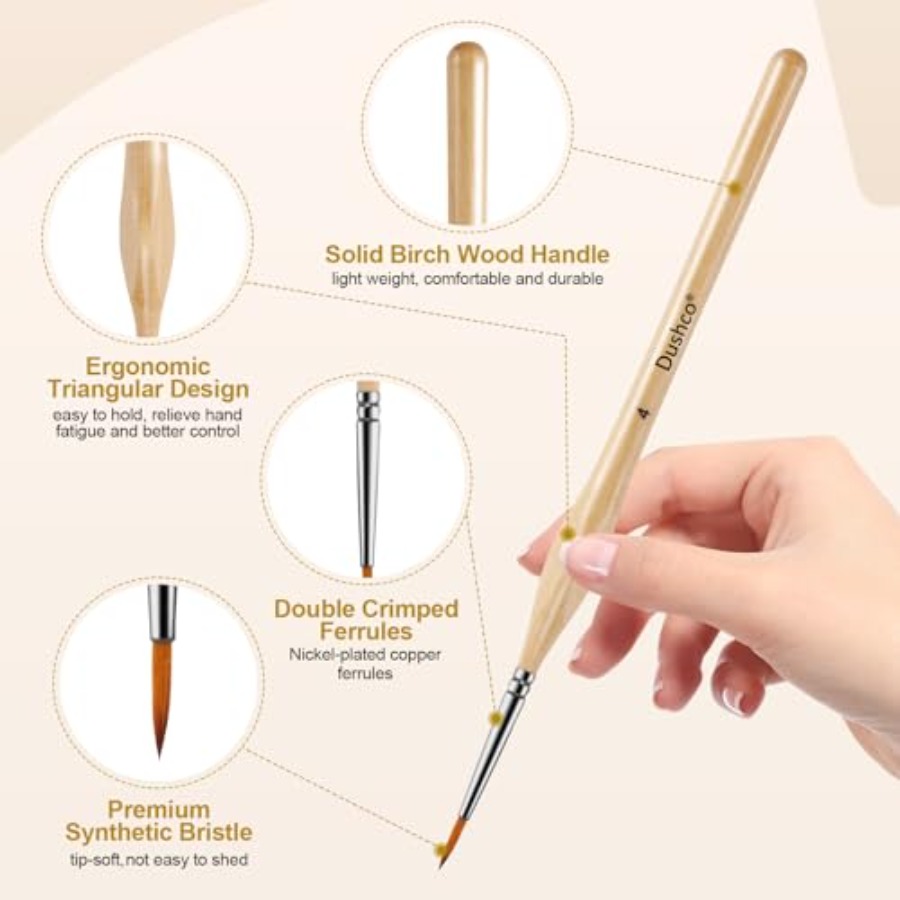 10 pcs Miniature Detail Paint  - Detailing Brush Set review and price