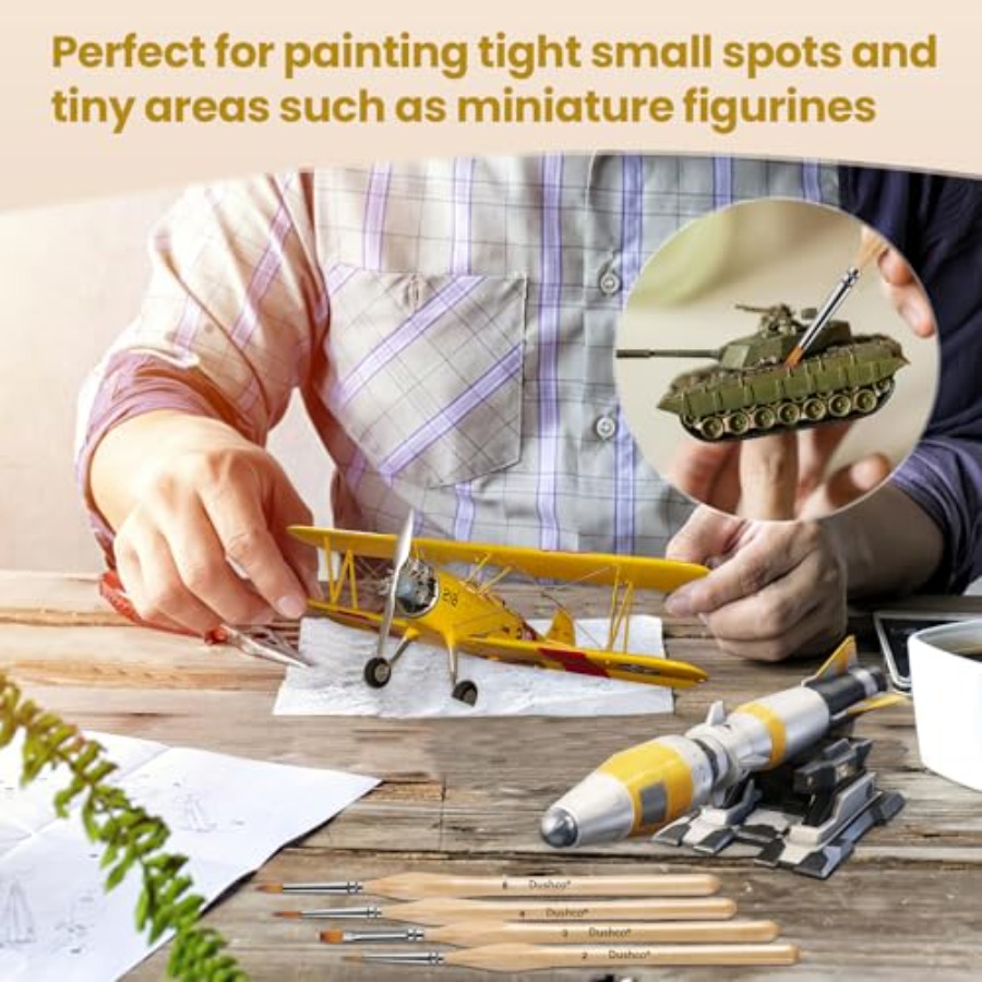 10 pcs Miniature Detail Paint  - Detailing Brush Set review and price