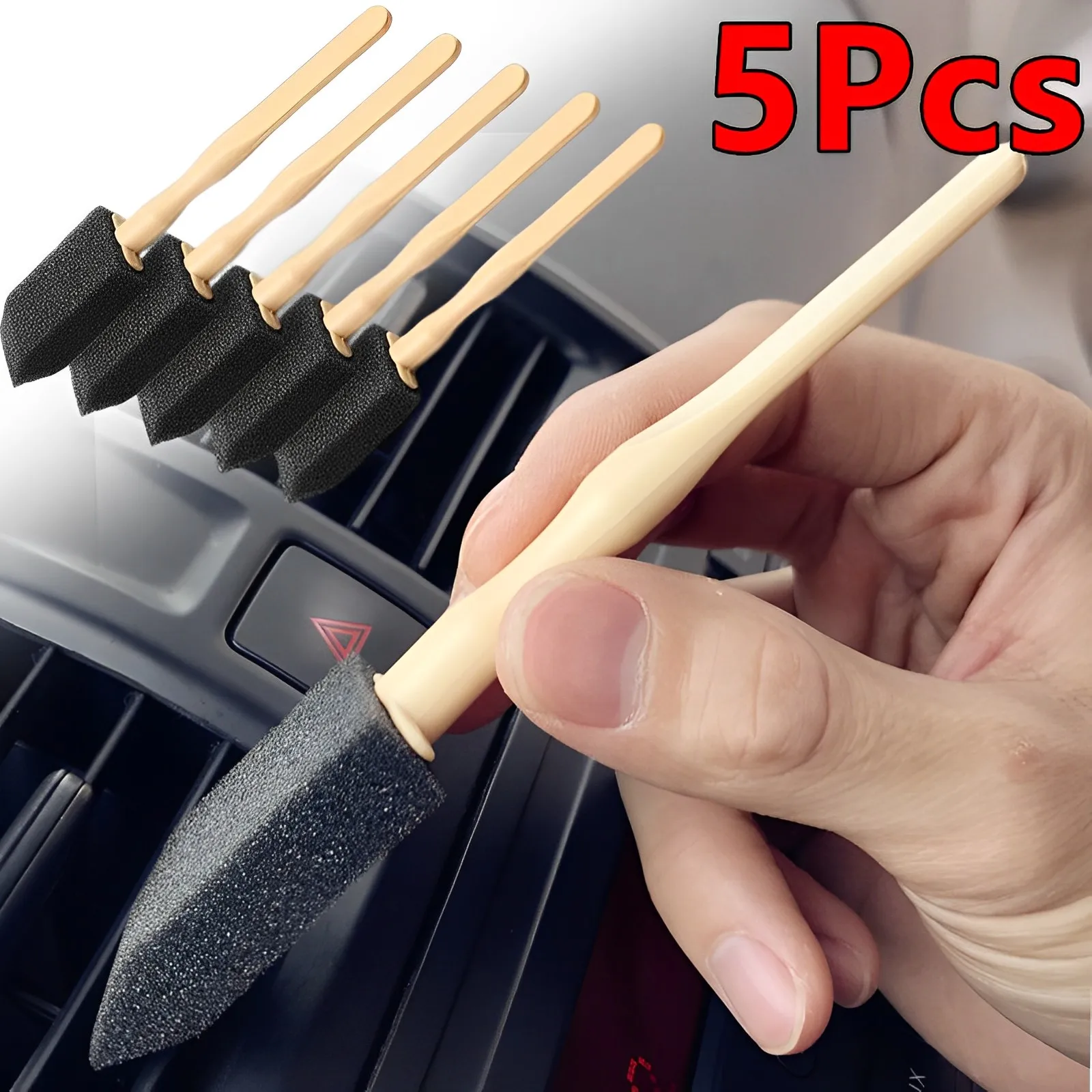 5Pcs Car Air Outlet Sponge Bru - Dirt Brush Interior review and price