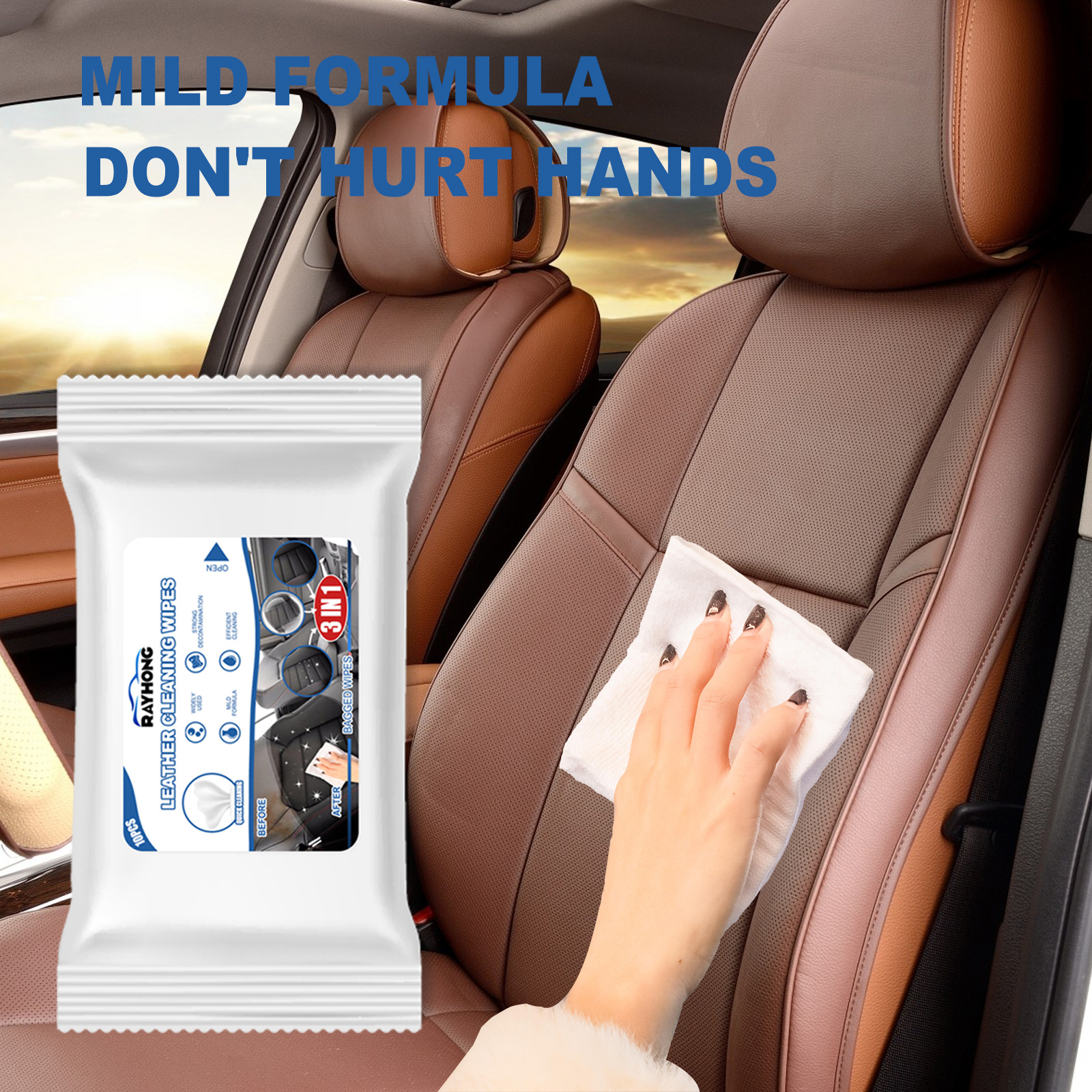 Car Leather Cleaning Wipes, Se - Dirt Brush Interior review and price