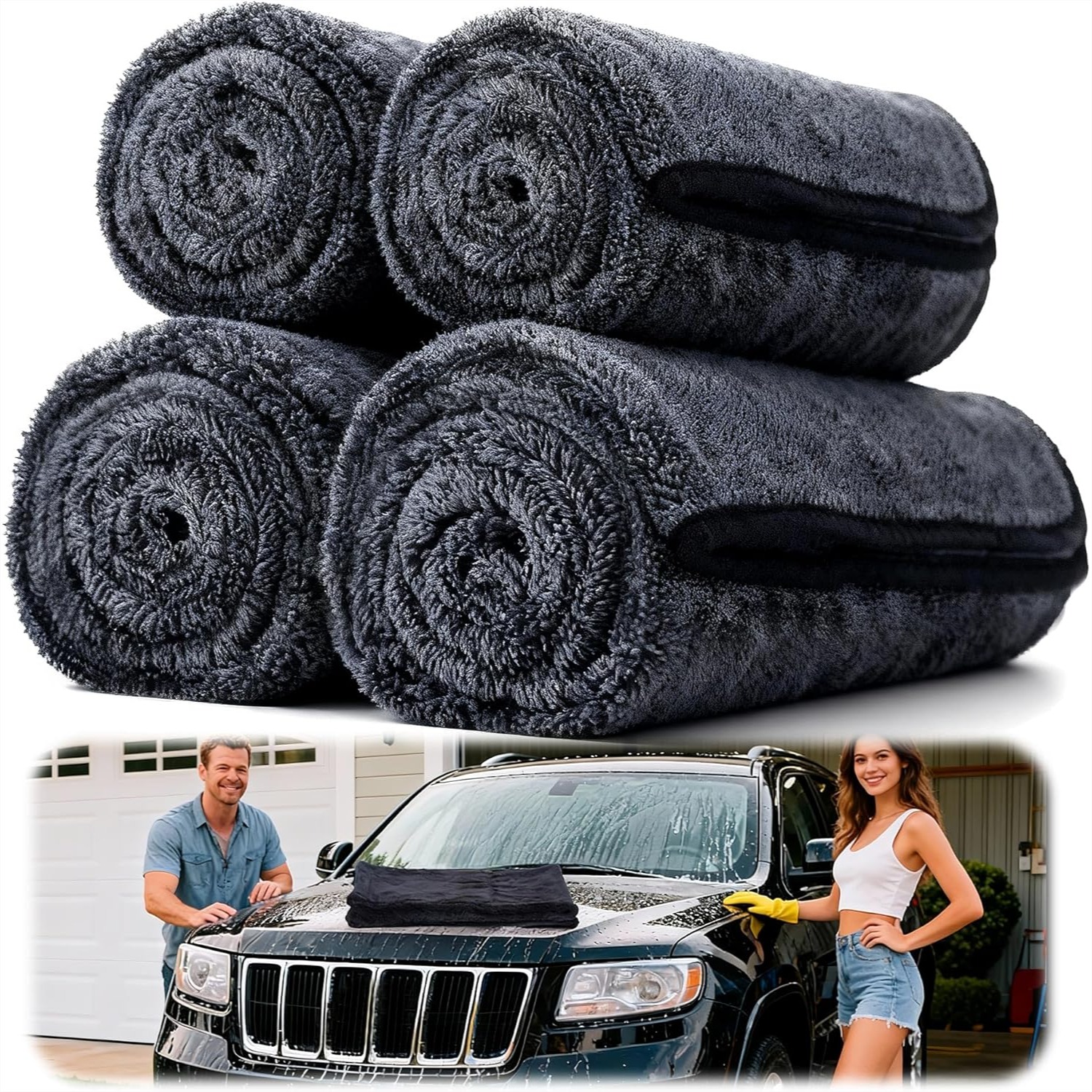 4PCS Microfiber Car Drying Tow - Microfiber Towel Detailing review and price
