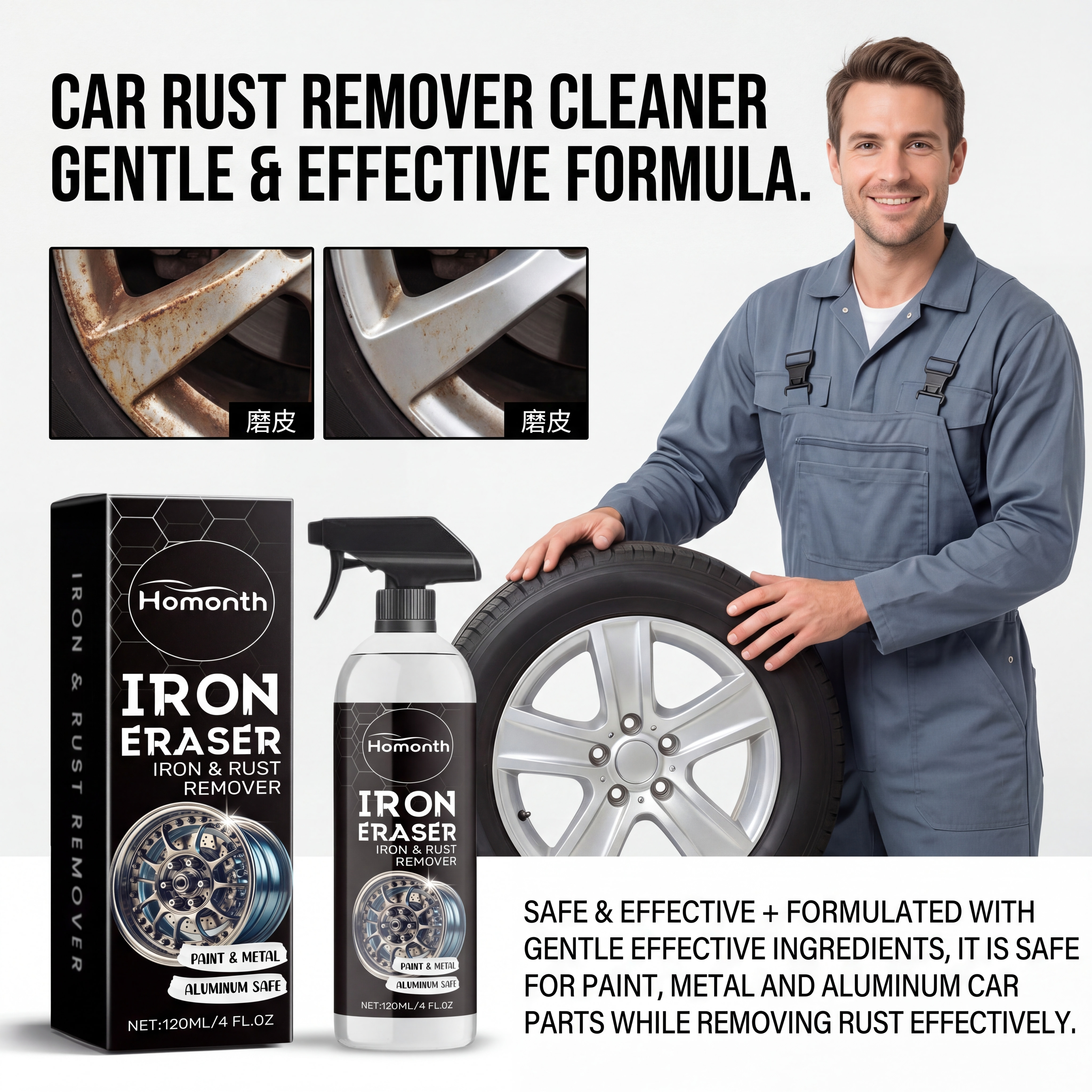 Car Rust Remover Spray Powerfu - Wheel Cleaner Alloy review and price