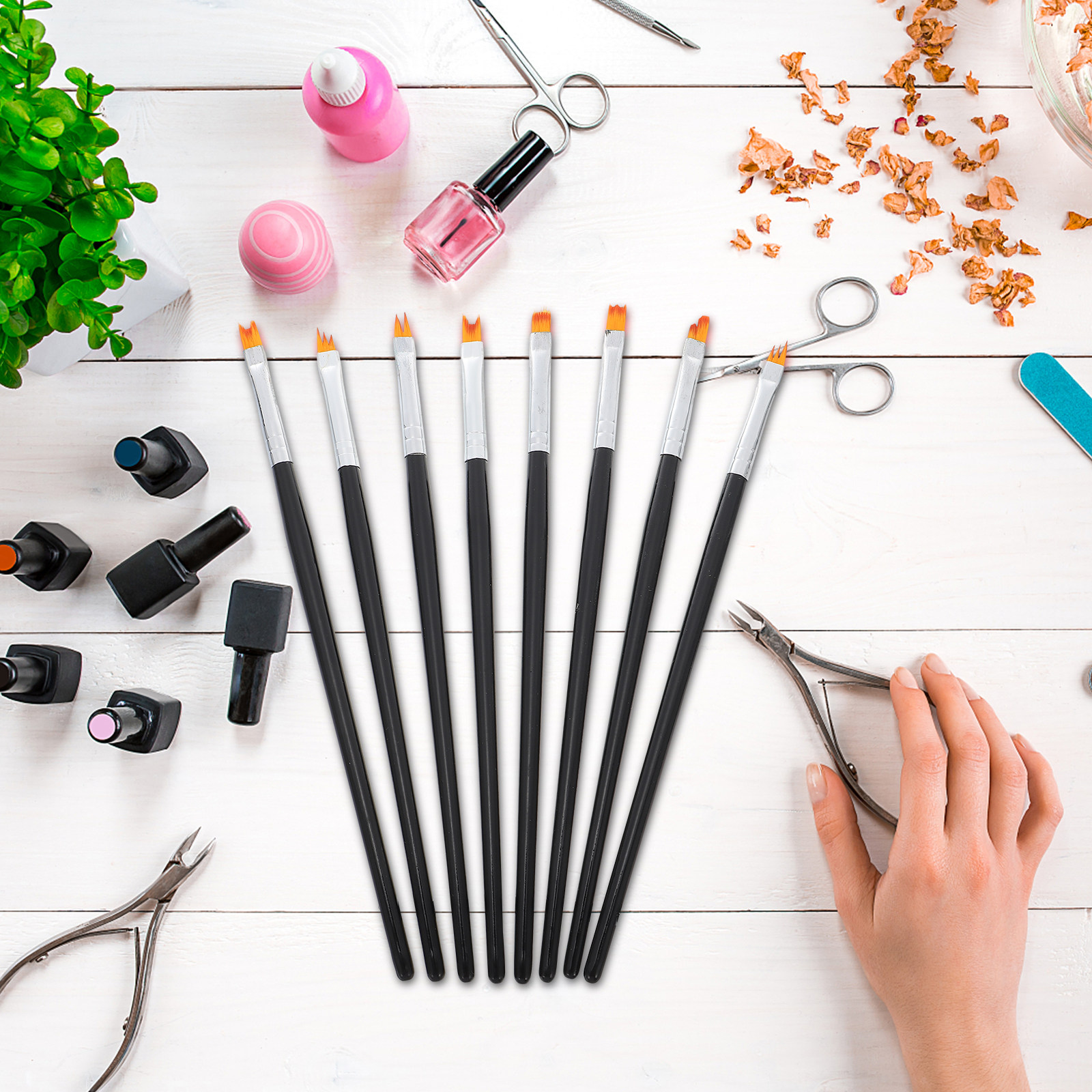 8Pcs Nail Painting Brushes Set - Detailing Brush Set review and price