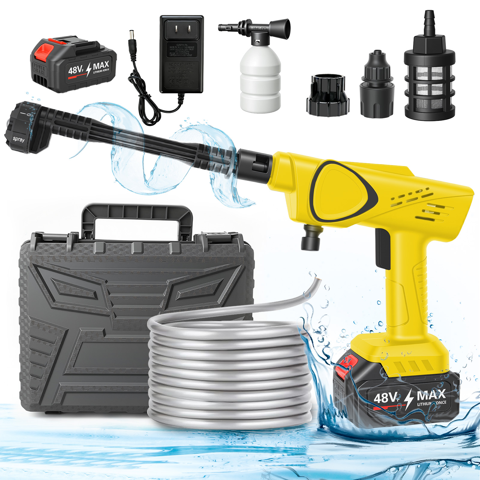 21V Portable Cordless Pressure - Car Shampoo Ph review and price