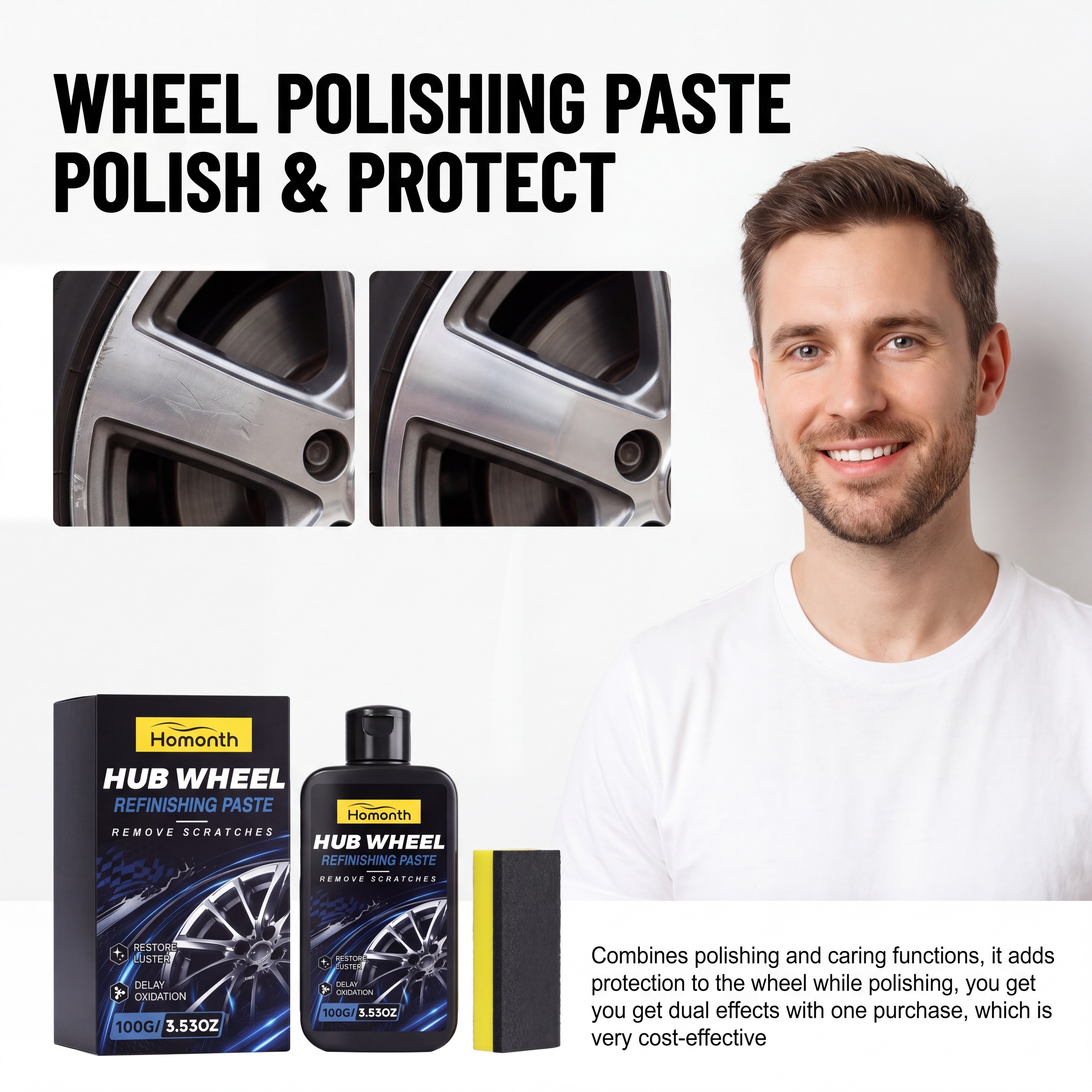 Wheel Polish Paste Scratch Rem - Wheel Cleaner Alloy review and price