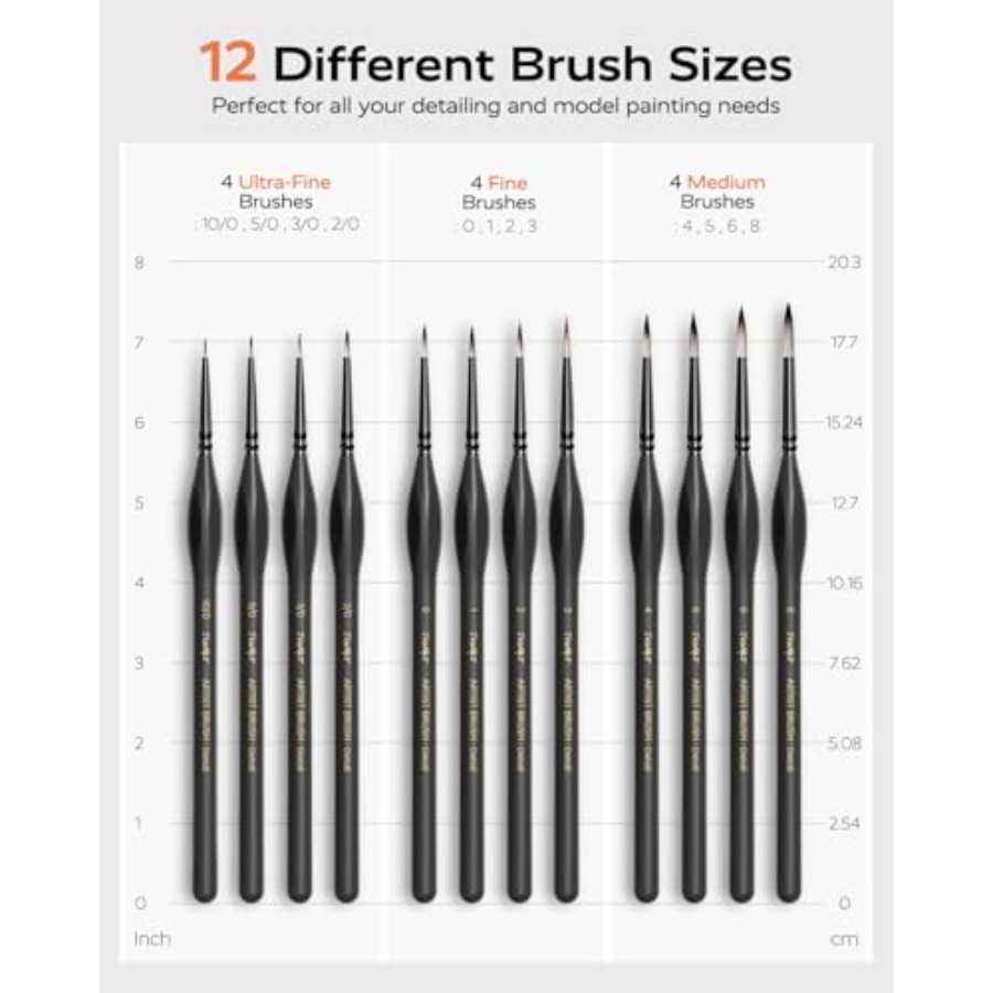 Detail Paint Brushes Set, 12 P - Detailing Brush Set review and price